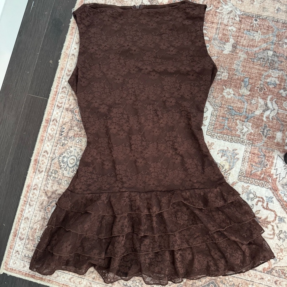 Brown Lace Dress